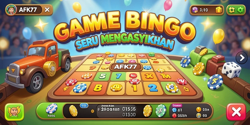 Tampilan menarik dari gameplay Bingo di AFK77.