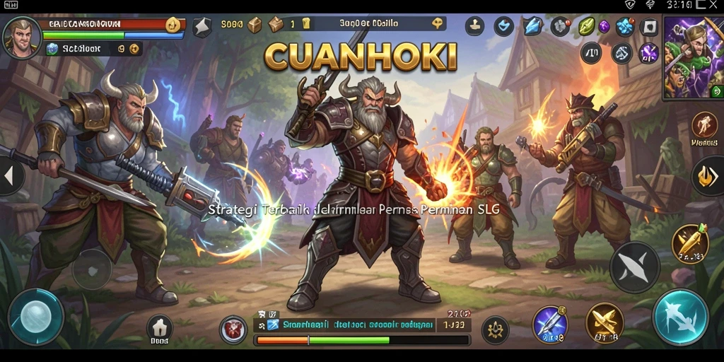 Tampilan seru dari CUANHOKI dengan pertempuran strategis.