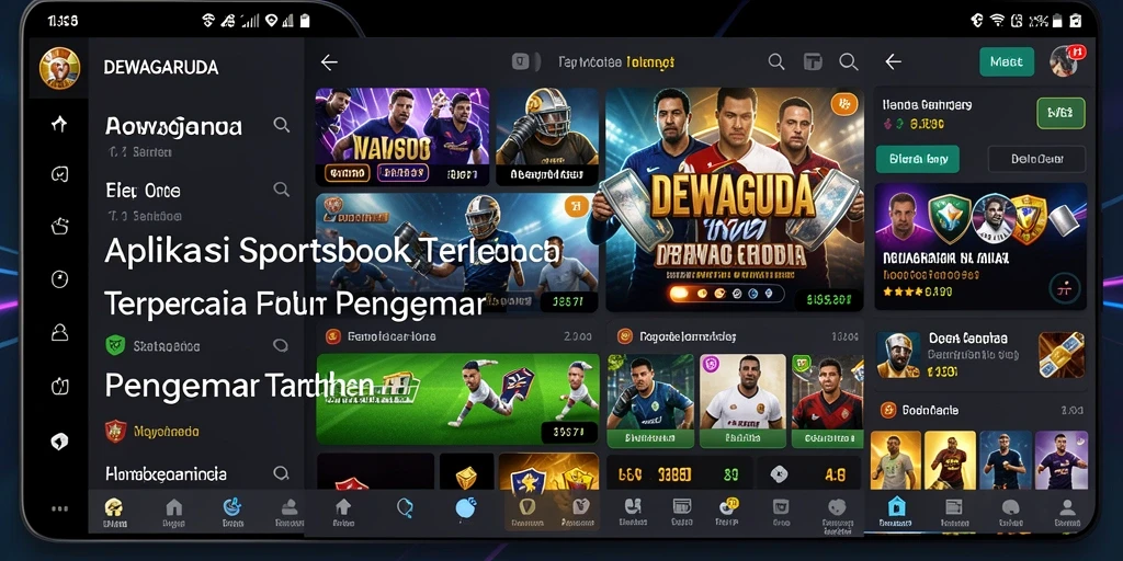 Tampilan gameplay DEWAGARUDA saat memasang taruhan olahraga.
