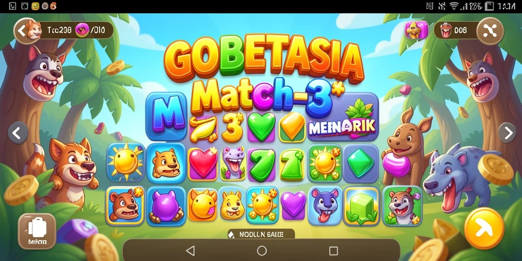 Gameplay seru dan menantang di GOBETASIA Match-3