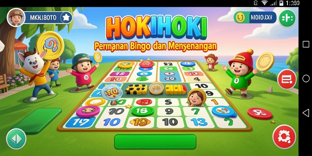Screenshot utama HOKIHOKI menampilkan gameplay Bingo yang seru dan interaktif.