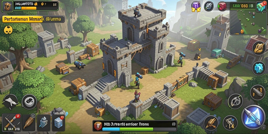 Tampilan menarik dalam gameplay Tower Defense HUJANTOTO.