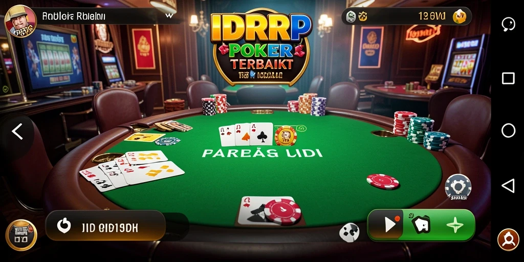 Tampilan gameplay poker menawan di IDRRP dengan peserta aktif.