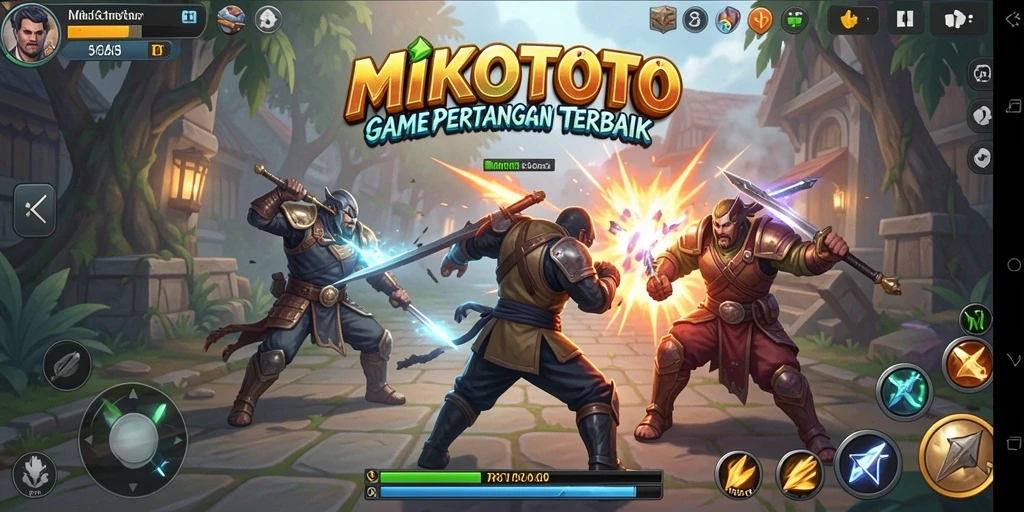 Screenshot permainan MIKOTOTO yang menunjukkan strategi dan pertarungan.