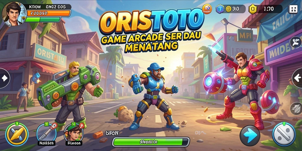 Tangkapan layar gameplay ORISTOTO dengan aksi arcade seru.