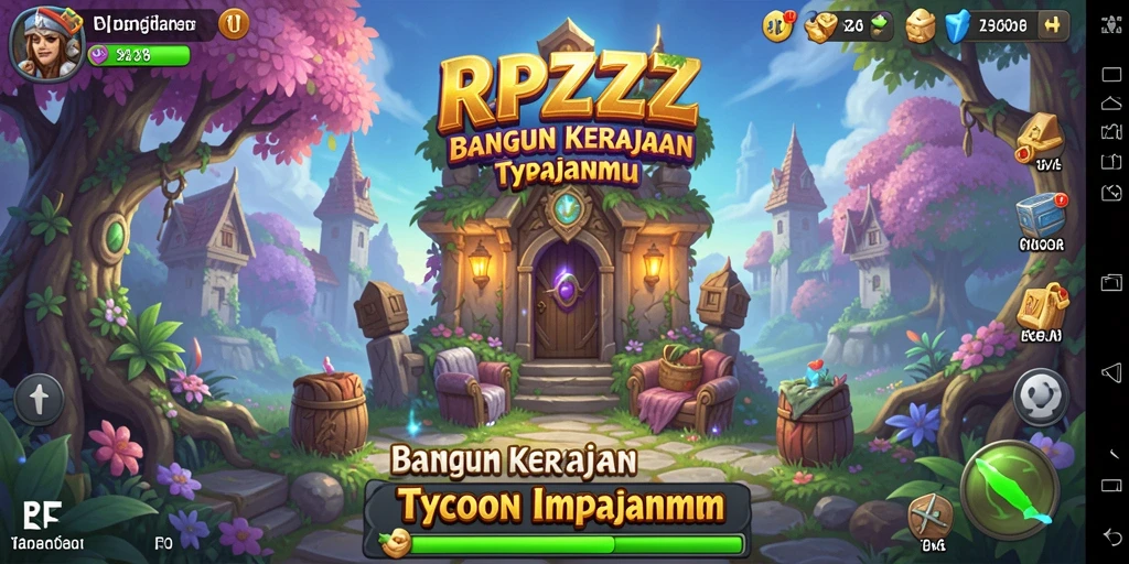 Tangkapan layar gameplay RPZZZ yang menunjukkan pengelolaan bisnis yang dinamis.