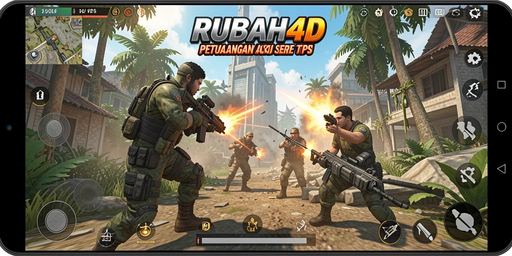 Tampilan gameplay menegangkan dan penuh aksi di RUBAH4D.