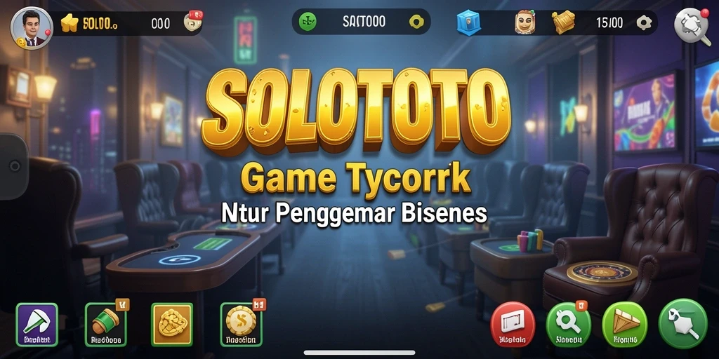 Screenshot utama SOLOTOTO menunjukkan gameplay seru di dunia Tycoon.