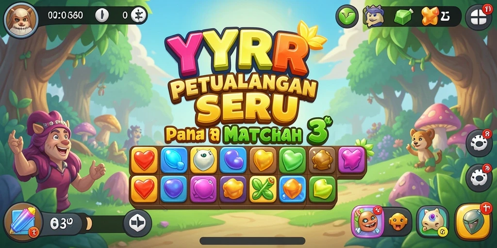 Gameplay seru YYRR dalam misi Match-3 yang menantang.